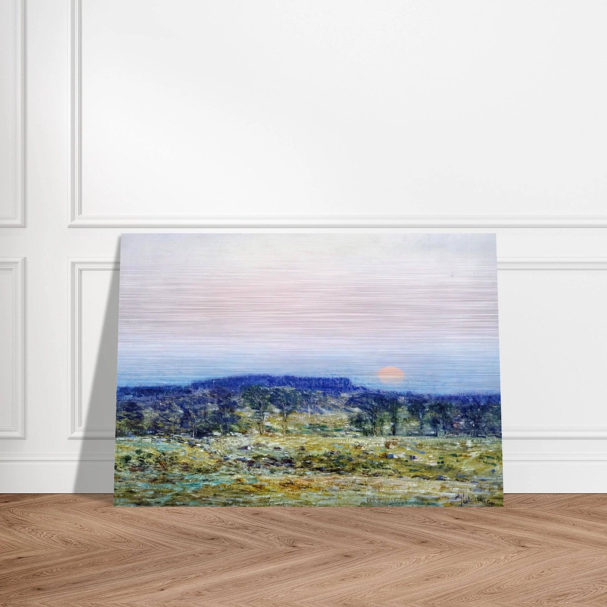 September Moonrise - Childe Hassam Brushed Aluminum Print - 70x100 cm / 28x40 inches | Childe Hassam Aluminum Print | Childe Hassam Prints