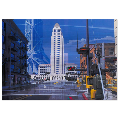 Syd Mead - Syd Mead Brushed Aluminum Print - 70x100 cm / 28x40 inches | Syd Mead Aluminum Print | Syd Mead Prints