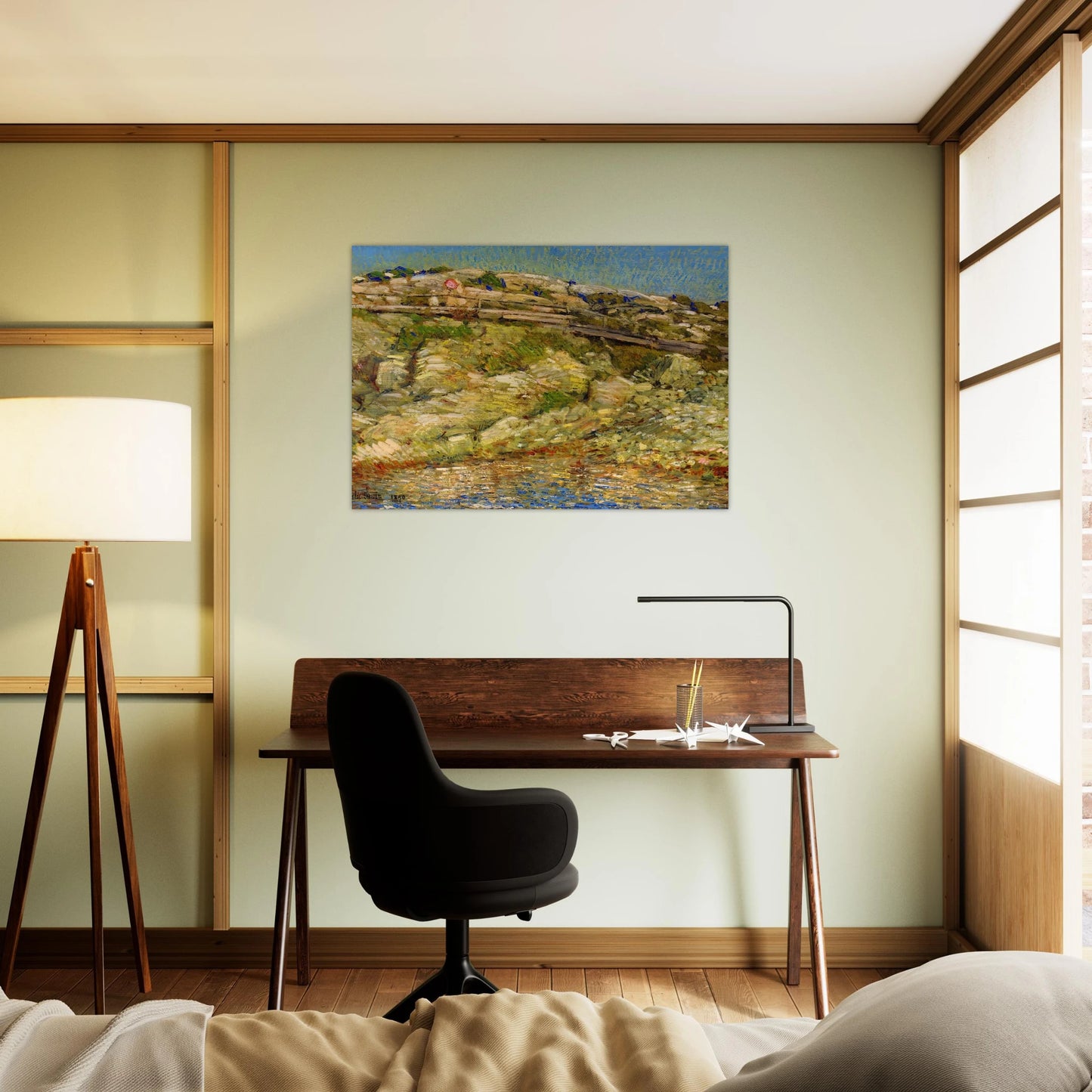 Walk Around the Island - Childe Hassam Brushed Aluminum Print - 70x100 cm / 28x40 inches | Childe Hassam Aluminum Print | Childe Hassam Prints