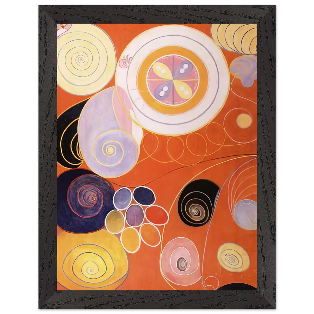 Hilma af Klint - THEY TENS MAINSTAY IV 1907 Wall art - 13x18 cm / 5x7 inches - Premium Wooden Framed Poster With Fine Art Paper - White frame
