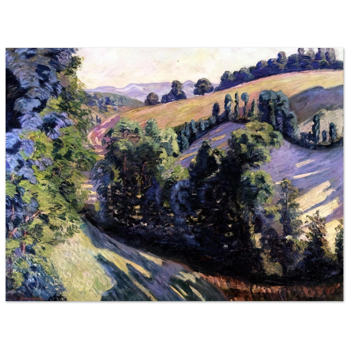 Armand Guillaumin - Landscape at Pontgibaud  75x100 cm / 30x40inches Fine Art Poster