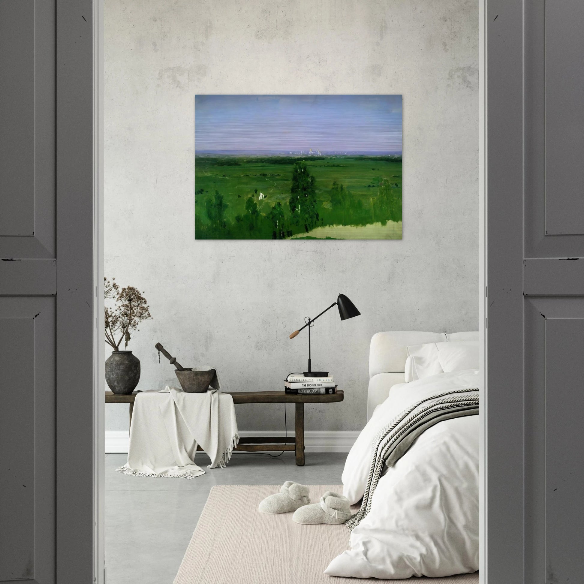 View on Moscow from Sparrow Hills - Arkhyp Kuindzhi Brushed Aluminum Print - 70x100 cm / 28x40 inches | Arkhyp Kuindzhi Aluminum Print | Arkhyp Kuindzhi Prints