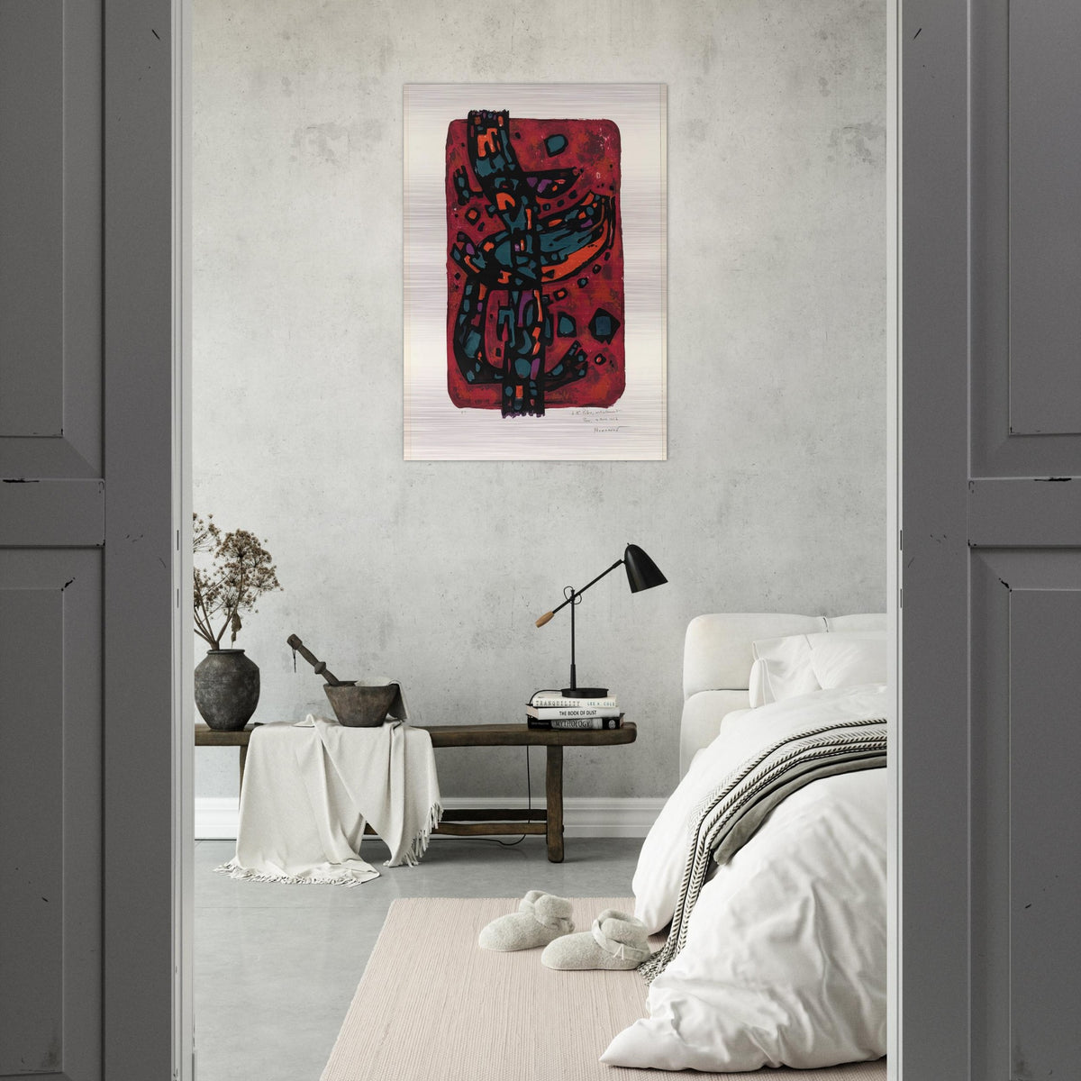 Living Flame - 1954 - Alfred Manessier Brushed Aluminum Print - 70x100 cm / 28x40 inches | Alfred Manessier Aluminum Print | Alfred Manessier Prints