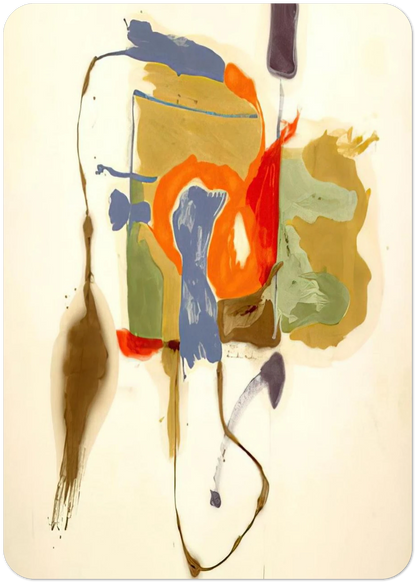 Blue Form in a Scene - 1961 By Helen Frankenthaler Pack of 10 Post Cards | Helen Frankenthaler Post Cards | A6 (10.5 x 14.8 cm) - 4.1 x 5.8 inches