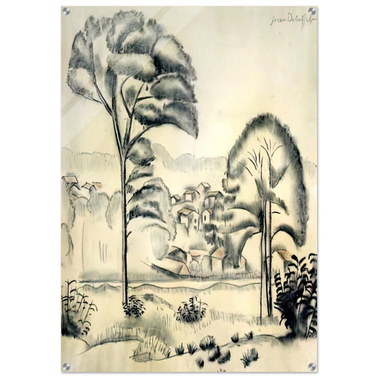 LANDSCAPE OF ALGERIA - Jean Dubuffet Acrylic Print - 70x100 cm / 28x40″ inches