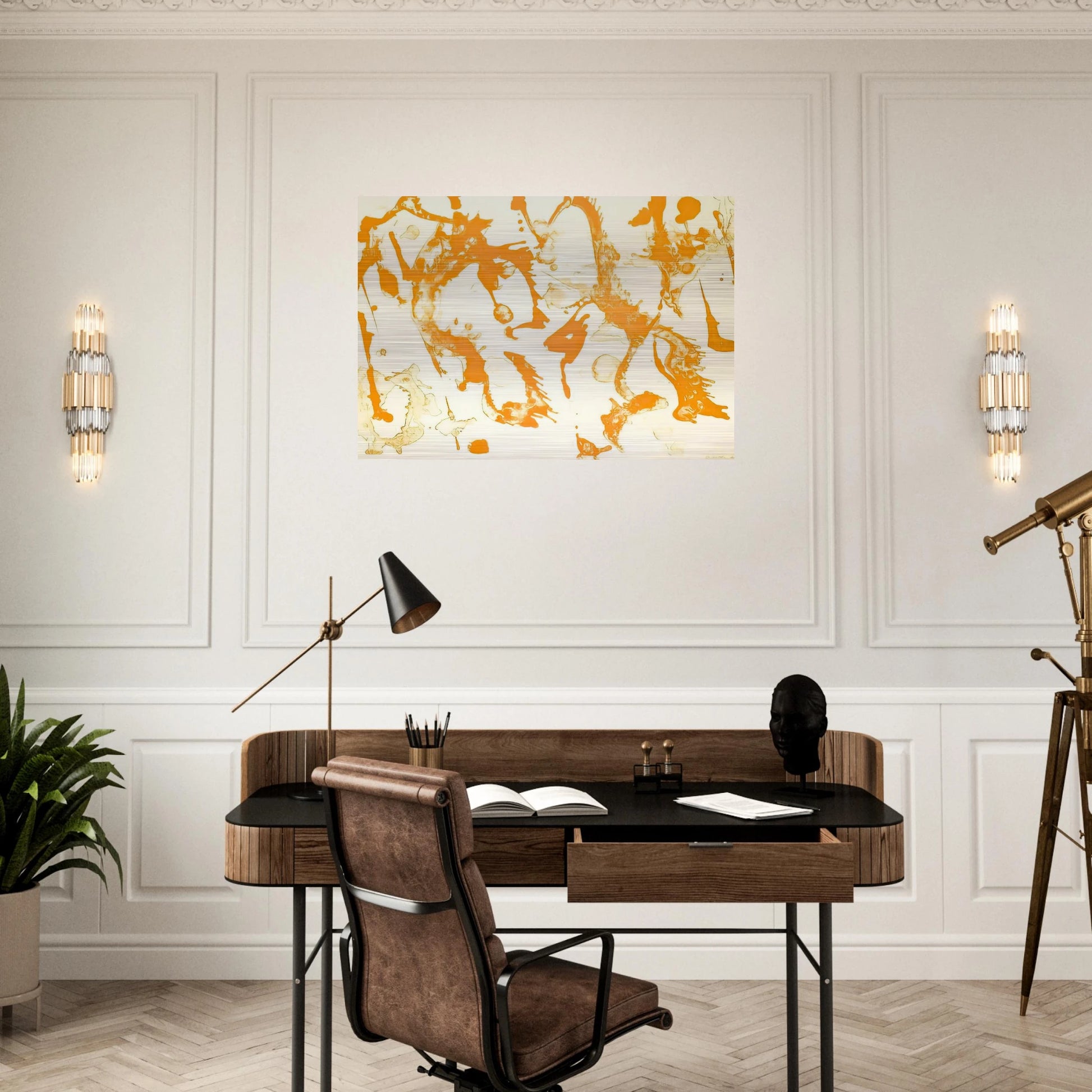 Gold Stone - Lee Krasner Brushed Aluminum Print - 70x100 cm / 28x40 inches | Lee Krasner Aluminum Print | Lee Krasner Prints