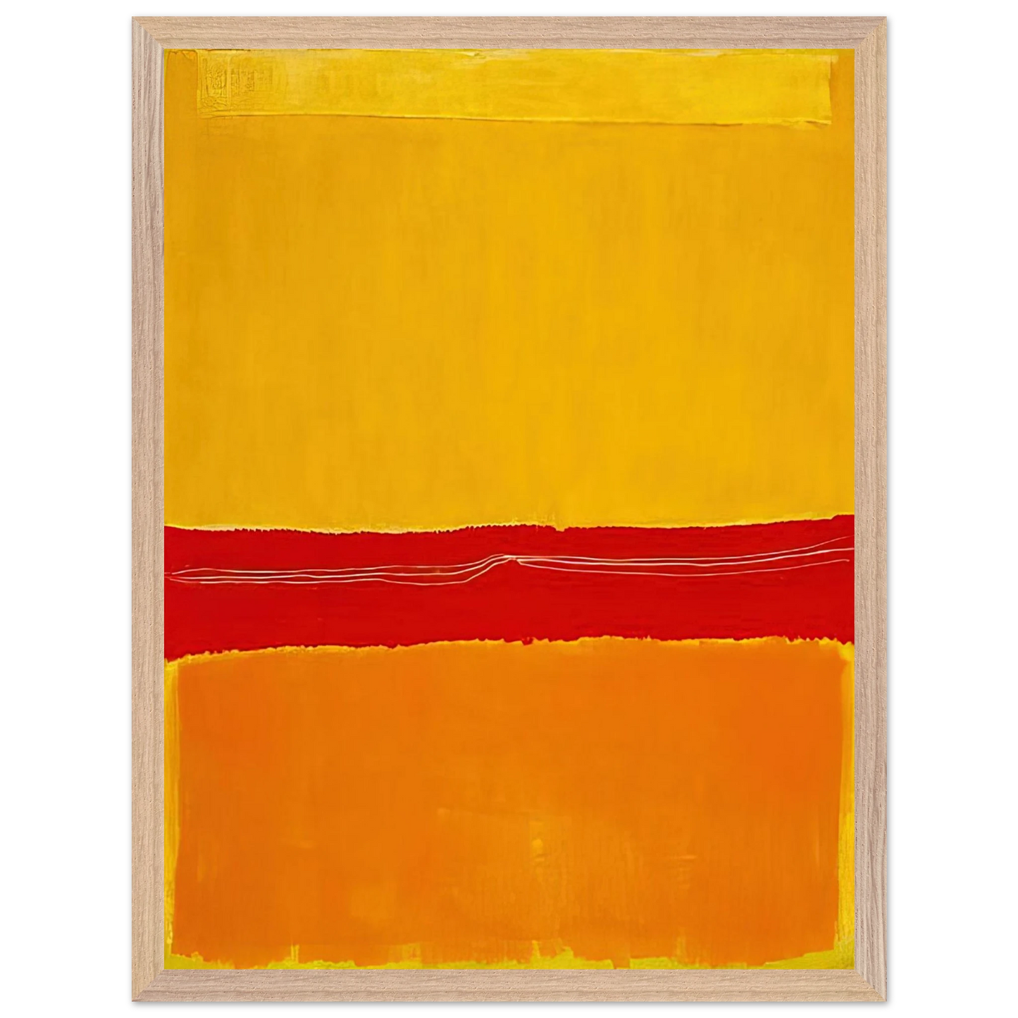 Mark Rothko - No.5No.22 - 1950 Wall Art - 30x40 cm / 12x16 inches - Premium Wooden Framed Poster With Fine Art Paper - Black frame