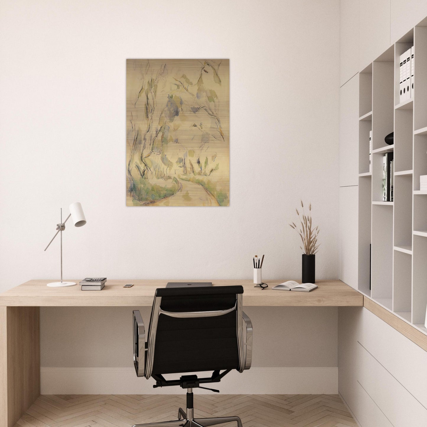 Well by the Winding Road in the Park of Chateau Noir - Paul Cézanne Brushed Aluminum Print - 70x100 cm / 28x40 inches | Paul Cézanne Aluminum Print | Paul Cézanne Prints