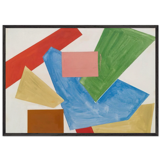 Abstraction in White - Hans Hofmann 70x100 cm / 28x40 inches Framed Art Print – Black Wooden Frame