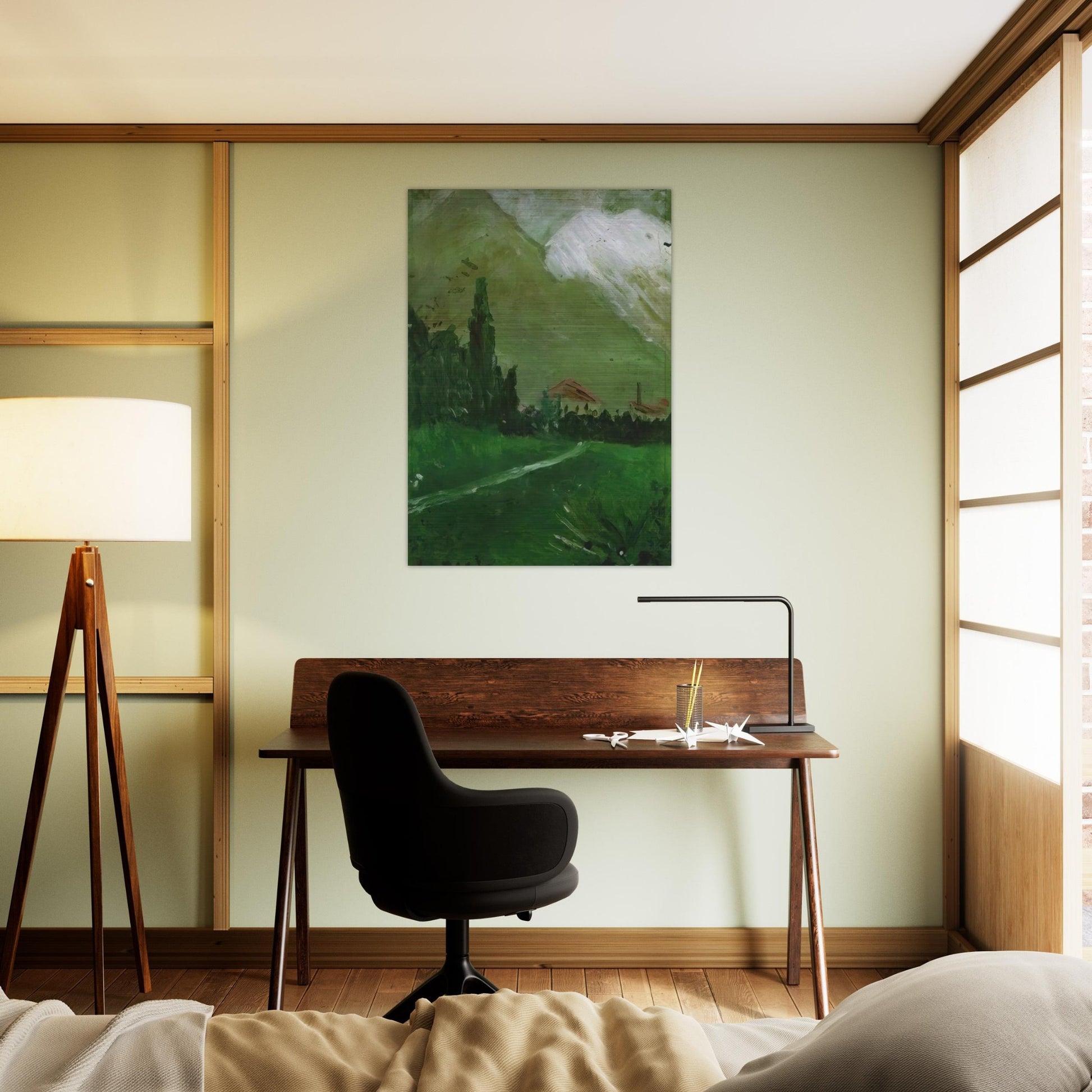 LANDSCAPE NEAR FIGUERAS - Salvador Dali Brushed Aluminum Print - 70x100 cm / 28x40 inches | Salvador Dali Aluminum Print | Salvador Dali Prints