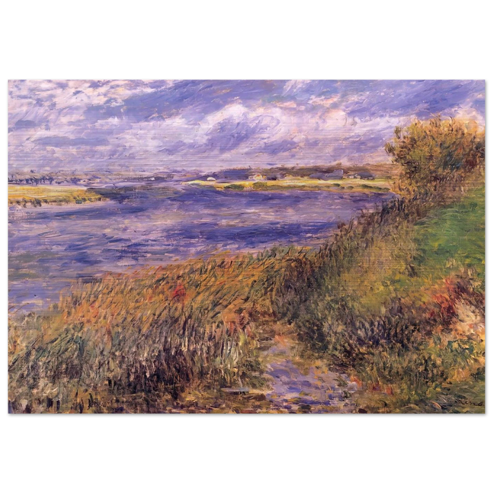 Banks of the Seine at Champrosay - Pierre-Auguste Renoir Brushed Aluminum Print - 70x100 cm / 28x40 inches | Pierre-Auguste Renoir Aluminum Print | Pierre-Auguste Renoir Prints