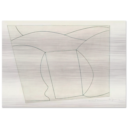 3 forms in a landscape - 1967 - Ben Nicholson Brushed Aluminum Print - 70x100 cm / 28x40 inches | Ben Nicholson Aluminum Print | Ben Nicholson Prints