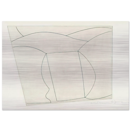 3 forms in a landscape - 1967 - Ben Nicholson Brushed Aluminum Print - 70x100 cm / 28x40 inches | Ben Nicholson Aluminum Print | Ben Nicholson Prints