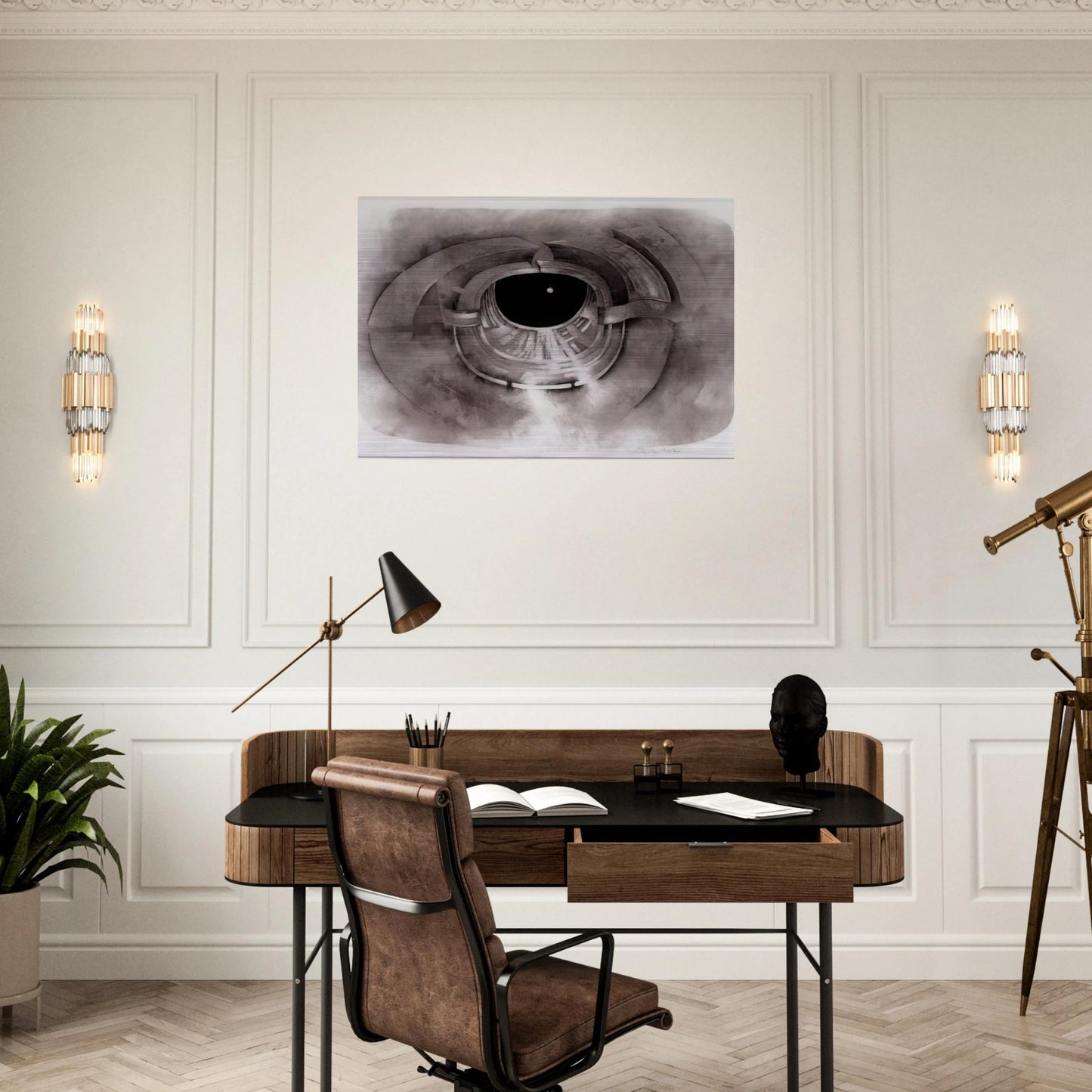 UNTITLED 1962 1 - Lee Bontecou Brushed Aluminum Print - 70x100 cm / 28x40 inches | Lee Bontecou Aluminum Print | Lee Bontecou Prints