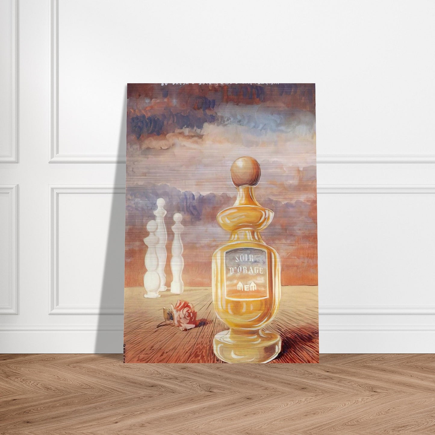 SOIR D ORAGE STRANGE PERFUME BY MEM - Rene Magritte Brushed Aluminum Print - 70x100 cm / 28x40 inches | Rene Magritte Aluminum Print | Rene Magritte Prints