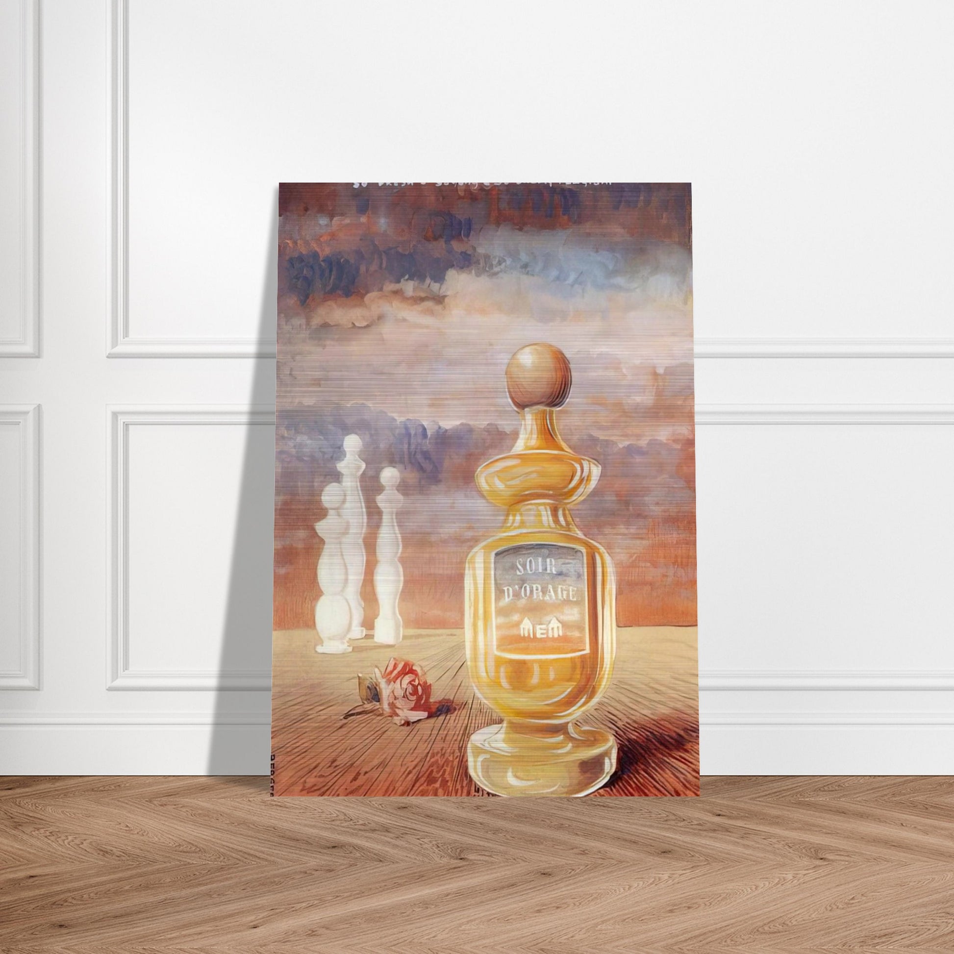 SOIR D ORAGE STRANGE PERFUME BY MEM - Rene Magritte Brushed Aluminum Print - 70x100 cm / 28x40 inches | Rene Magritte Aluminum Print | Rene Magritte Prints