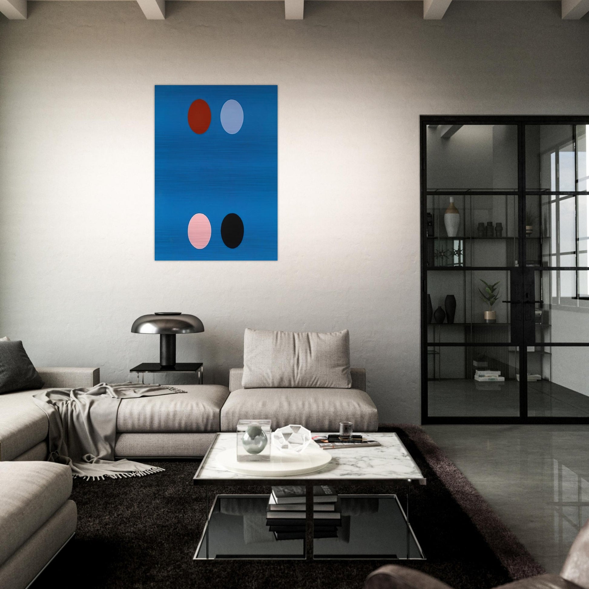 France Blue - 1965 - Thomas Downing Brushed Aluminum Print - 70x100 cm / 28x40 inches | Thomas Downing Aluminum Print | Thomas Downing Prints