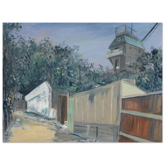 Maurice Utrillo - LE MOULIN DE LA GALETTE A MONTMARTRE 1915  75x100 cm / 30x40inches Fine Art Poster