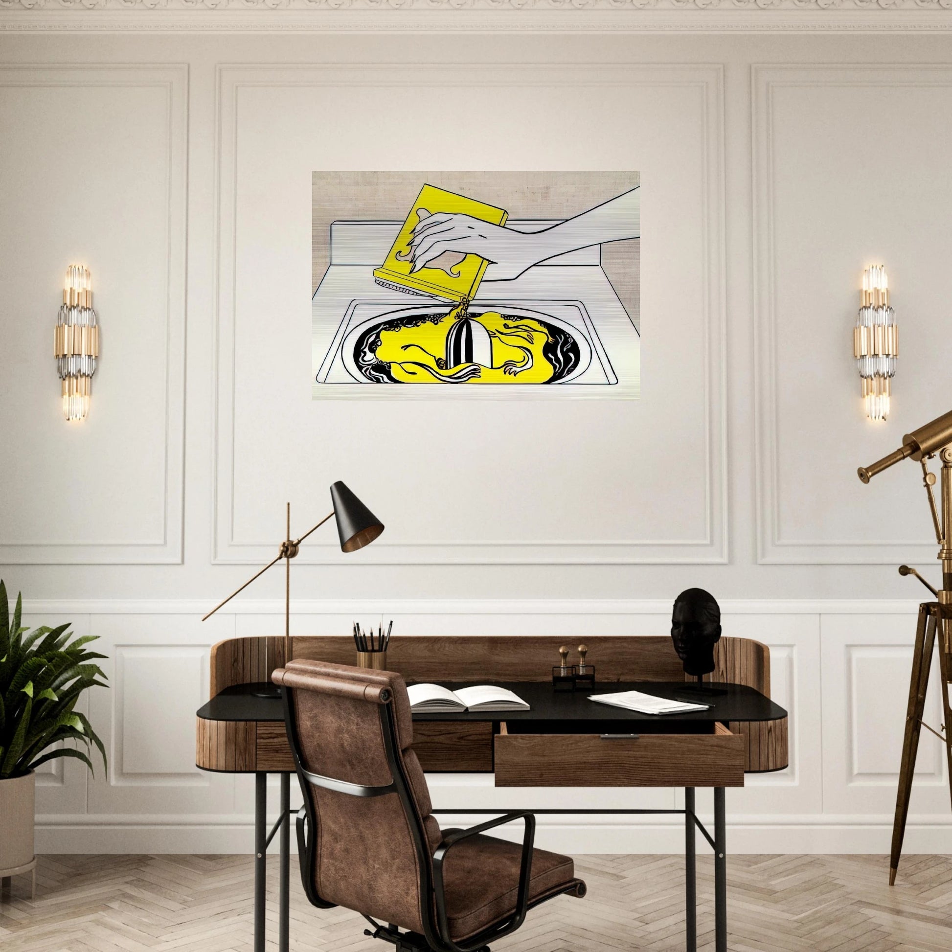 WASHING MACHINE 1961 - Roy Lichtenstein Brushed Aluminum Print - 70x100 cm / 28x40 inches | Roy Lichtenstein Aluminum Print | Roy Lichtenstein Prints