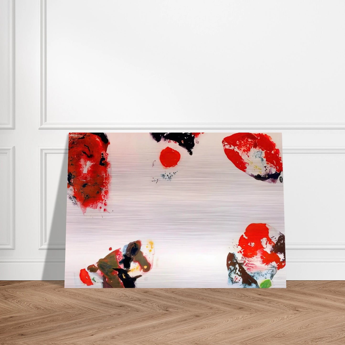 Berlin Red - Sam Francis Brushed Aluminum Print - 70x100 cm / 28x40 inches | Sam Francis Aluminum Print | Sam Francis Prints