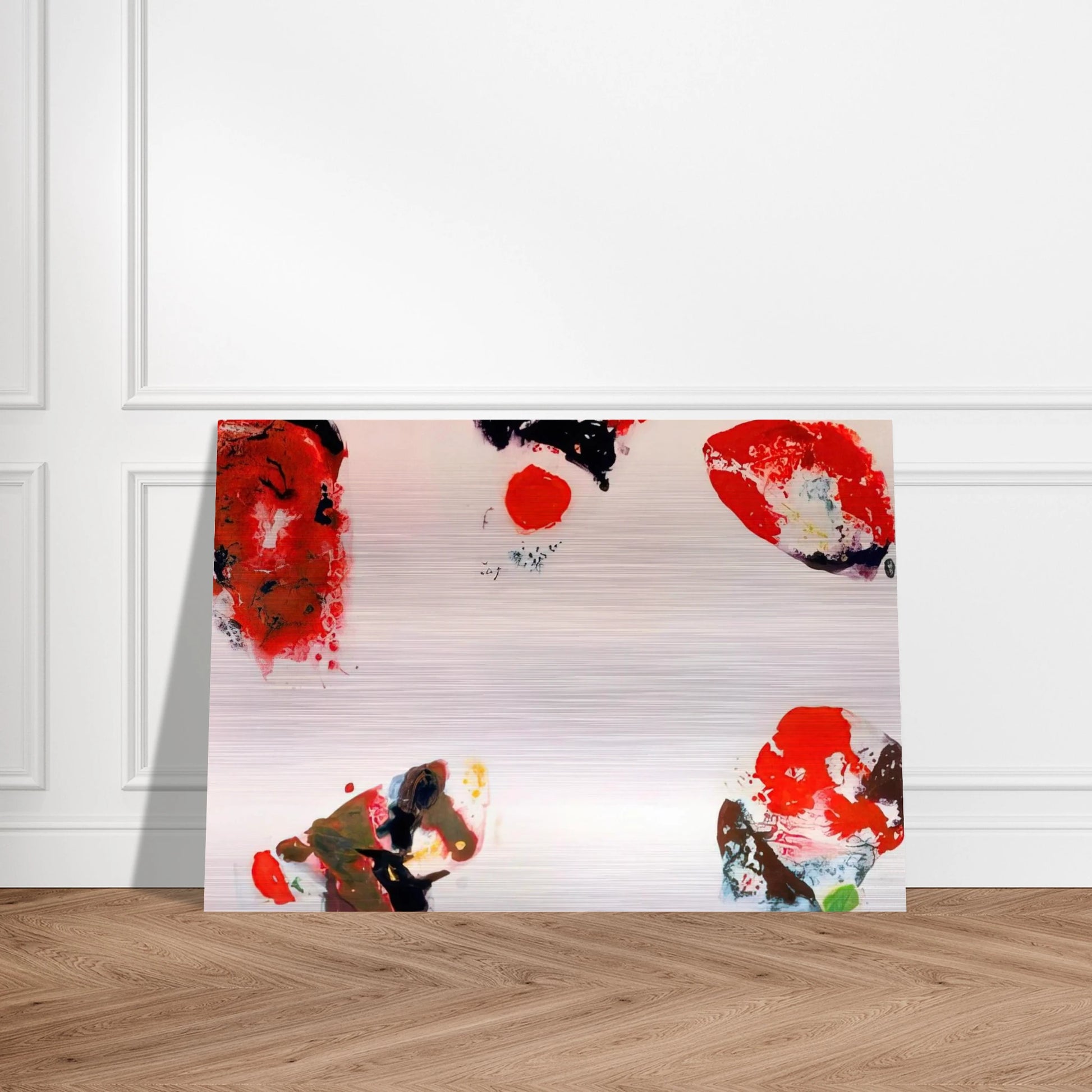 Berlin Red - Sam Francis Brushed Aluminum Print - 70x100 cm / 28x40 inches | Sam Francis Aluminum Print | Sam Francis Prints