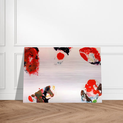 Berlin Red - Sam Francis Brushed Aluminum Print - 70x100 cm / 28x40 inches | Sam Francis Aluminum Print | Sam Francis Prints