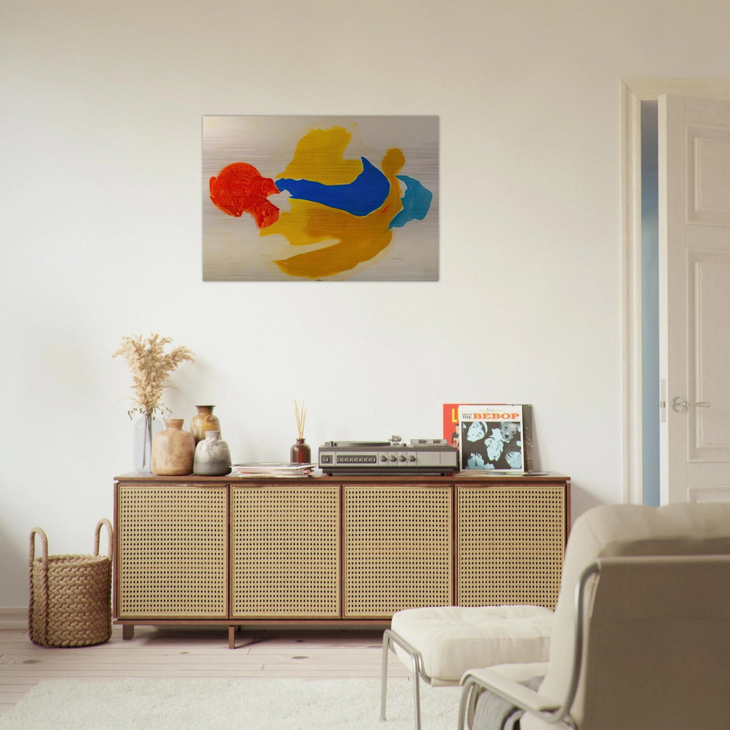 Blue Jay - 1963  United States - Helen Frankenthaler Brushed Aluminum Print - 70x100 cm / 28x40 inches | Helen Frankenthaler Aluminum Print | Helen Frankenthaler Prints