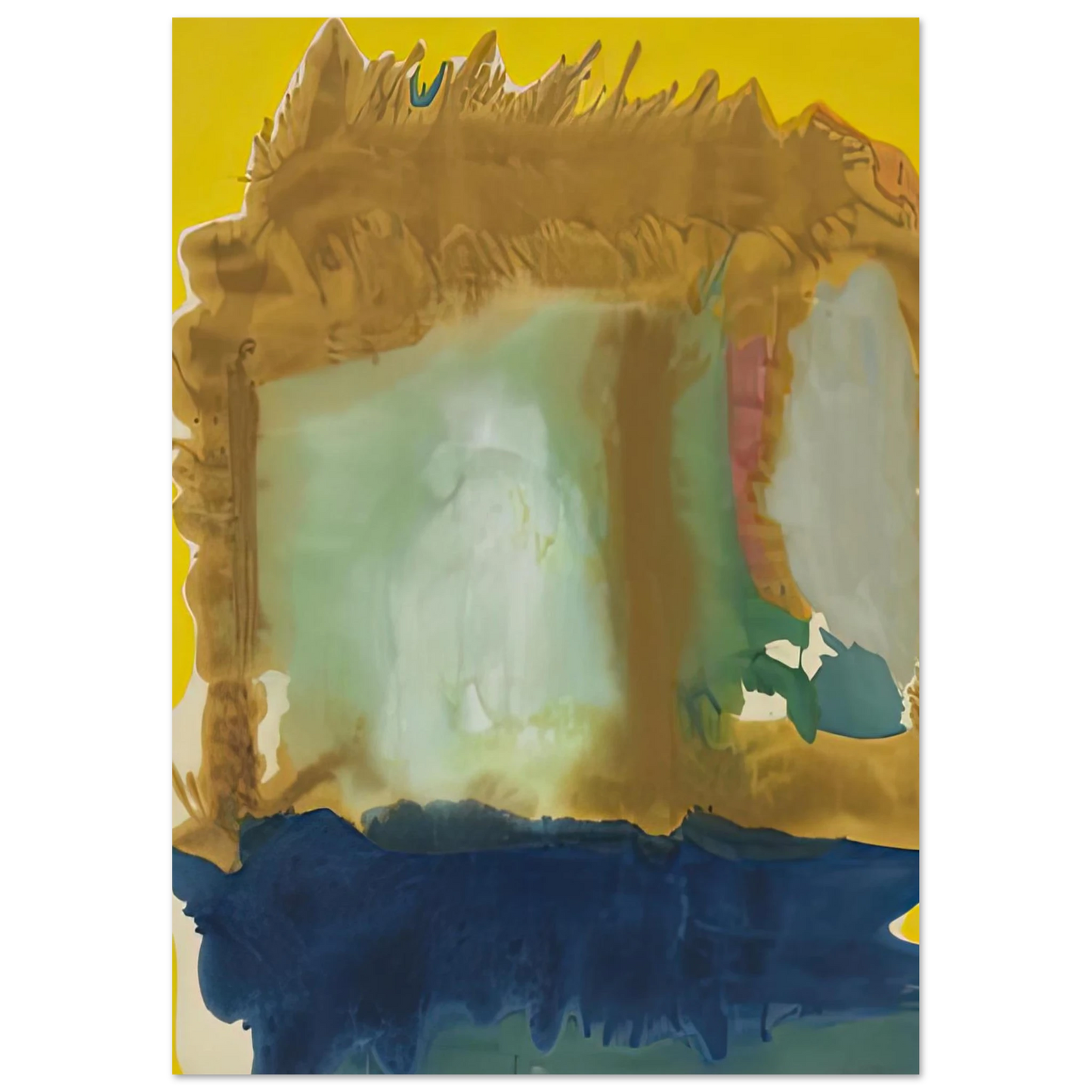 Helen Frankenthaler - Milkwood Arcade, 1963- Wall Art - 21x29.7 cm / 8x12" - Premium Wooden Framed Poster With Fine Art Paper-canvas - Black frame