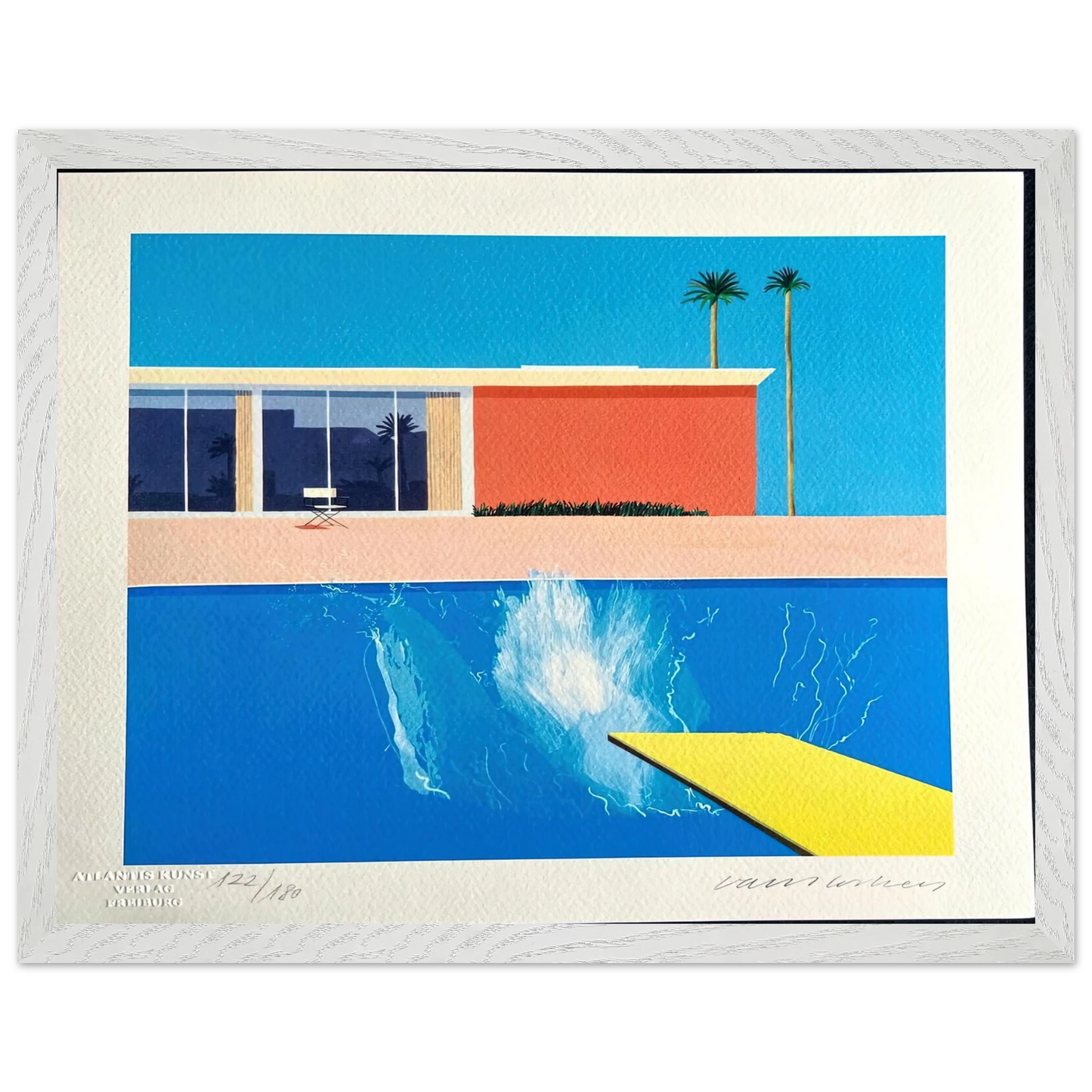 David Hockney - David Hockney Wall art - 30x45 cm / 12x18 inches - Premium Wooden Framed Poster With Fine Art Paper-canvas - Black frame