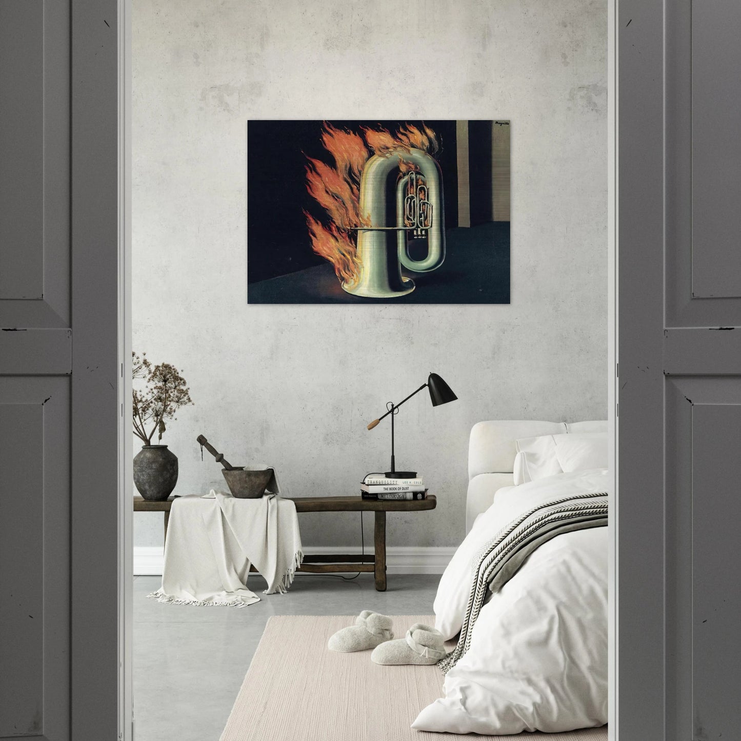 THE DISCOVERY OF FIRE 1935 - Rene Magritte Brushed Aluminum Print - 70x100 cm / 28x40 inches | Rene Magritte Aluminum Print | Rene Magritte Prints