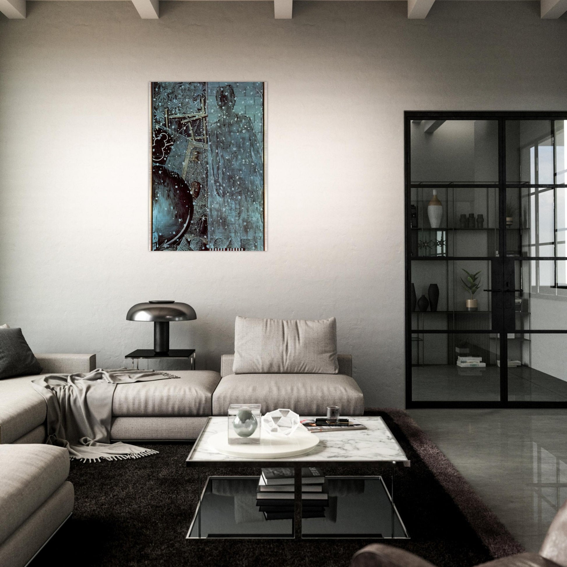 WINTER - Jasper Johns Brushed Aluminum Print - 70x100 cm / 28x40 inches | Jasper Johns Aluminum Print | Jasper Johns Prints