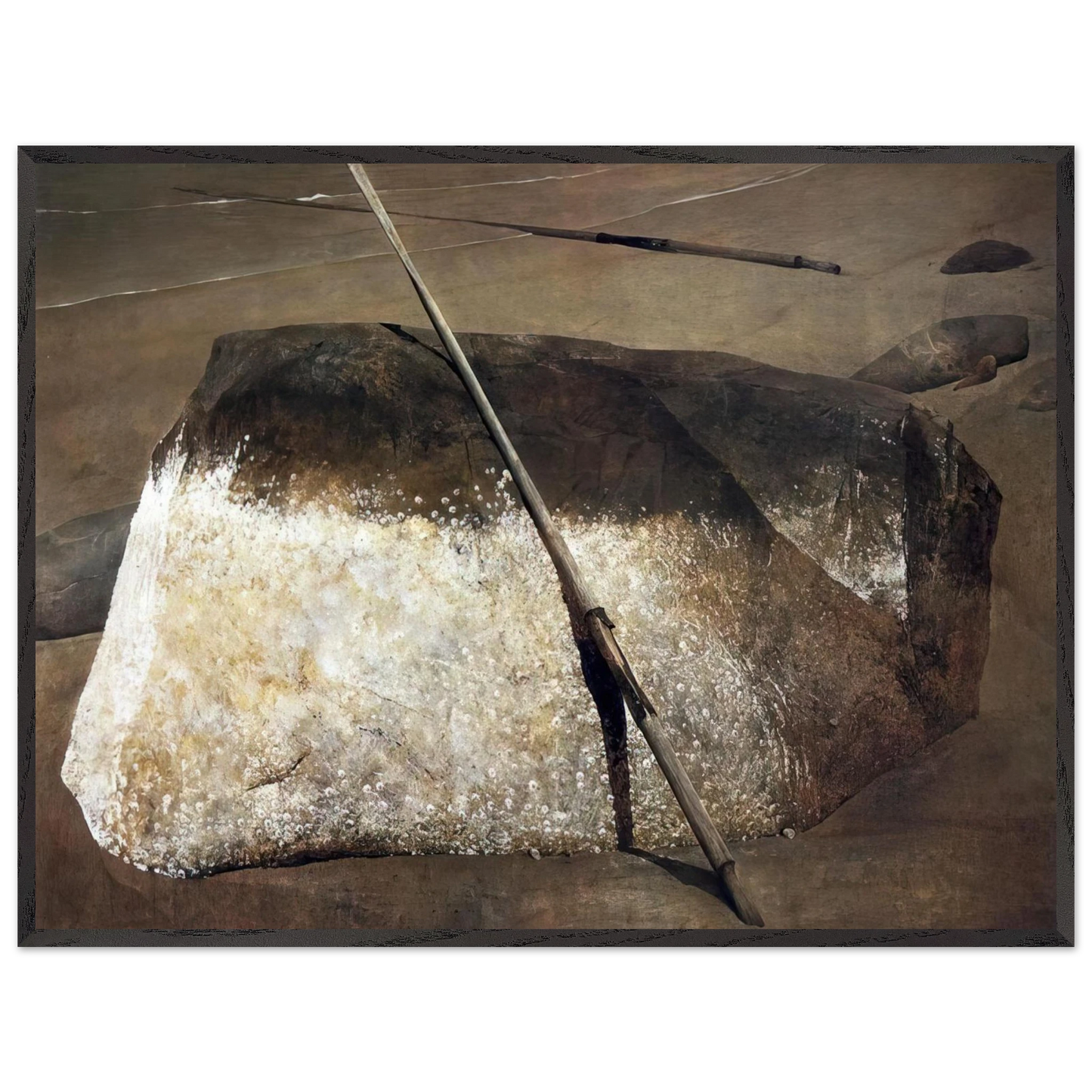 Andrew Wyeth - NOT DETECTED 38 Wall Art - 60x80 cm / 24x32 inches - Premium Wooden Framed Poster With Fine Art Paper-canvas - White frame