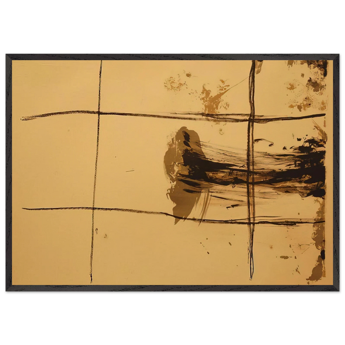 CARR S 1967 - Antoni Tapies 70x100 cm / 28x40 inches Framed Art Print – Black Wooden Frame