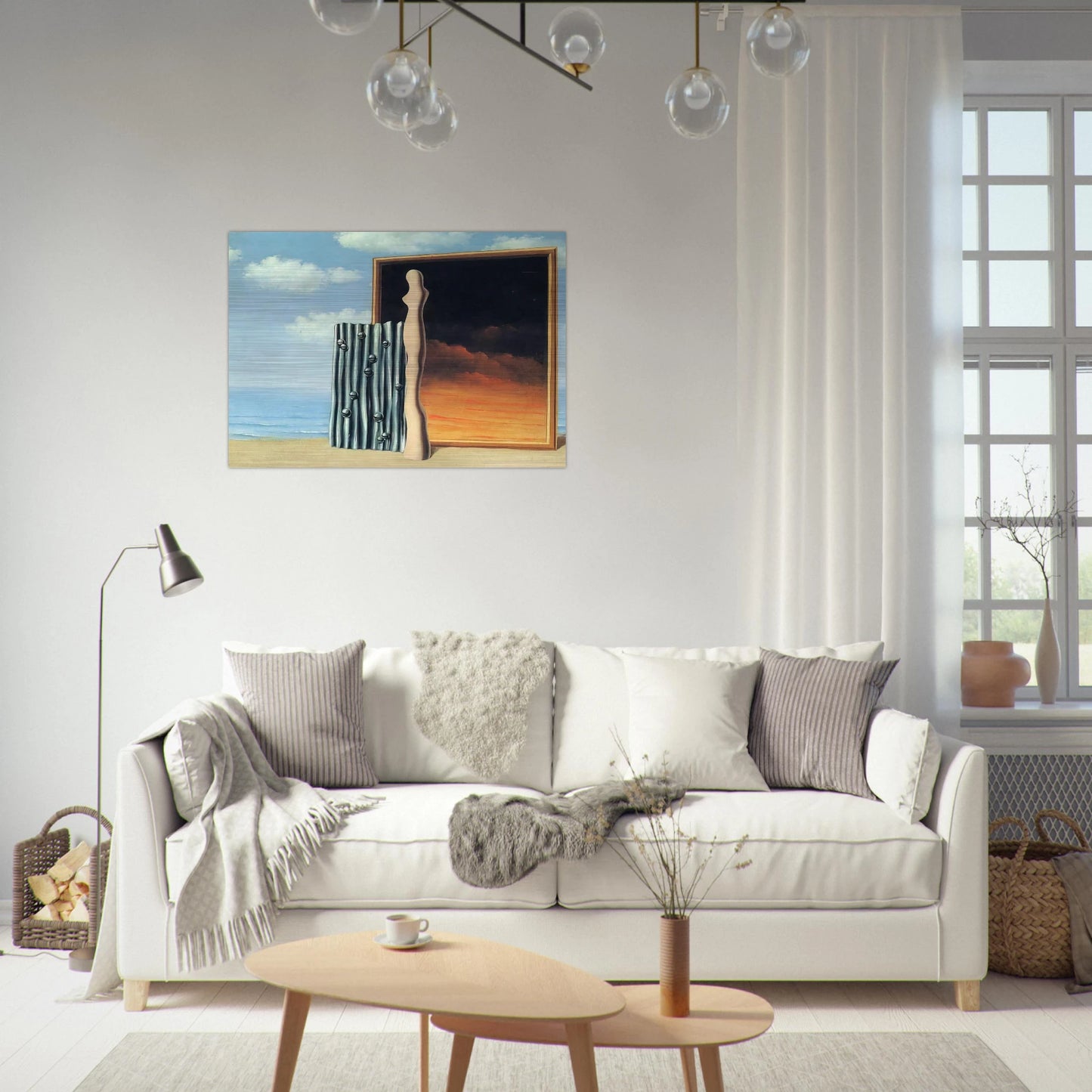COMPOSITION ON A SEASHORE 1935 - Rene Magritte Brushed Aluminum Print - 70x100 cm / 28x40 inches | Rene Magritte Aluminum Print | Rene Magritte Prints