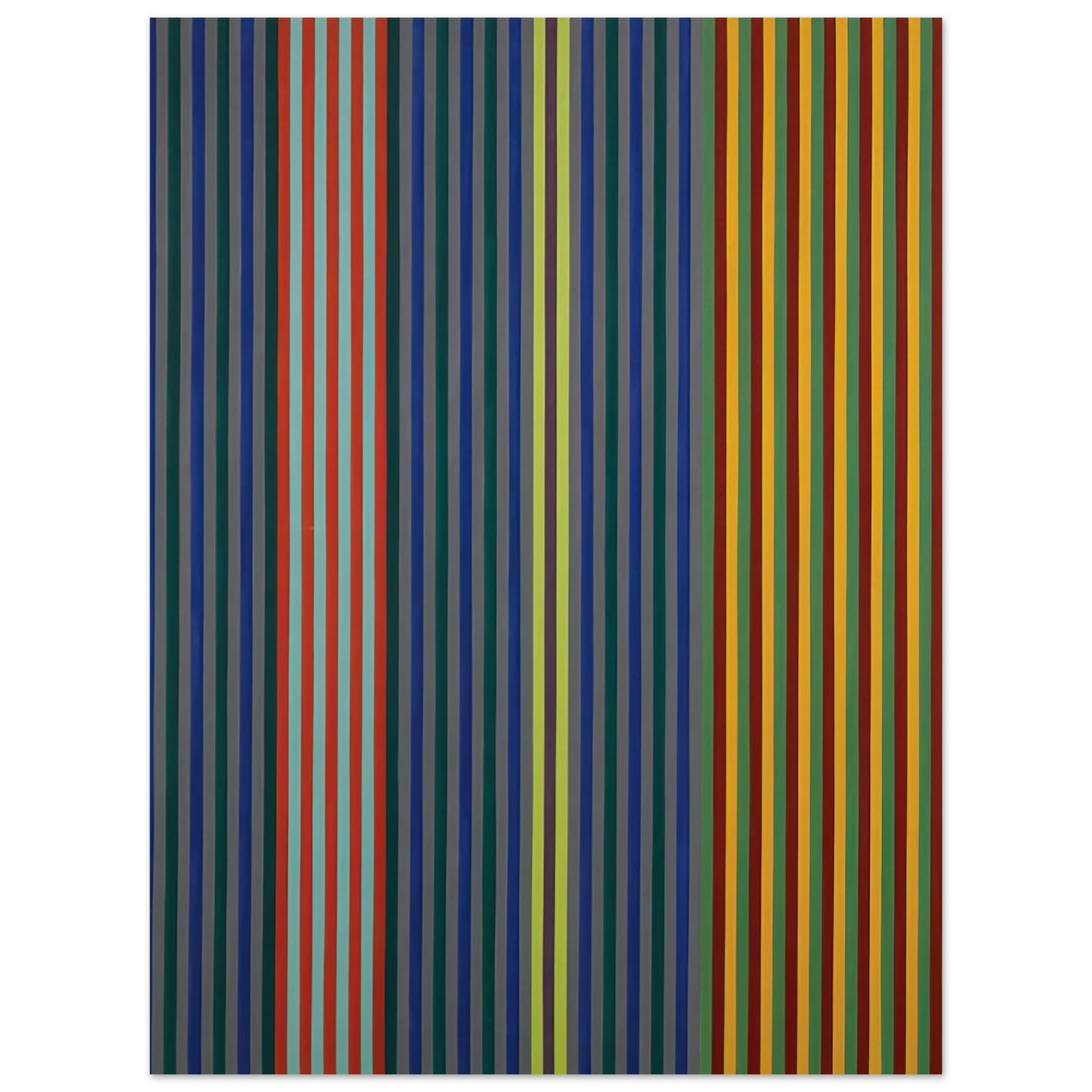 Gene Davis - Split Beat - 1965  75x100 cm / 30x40inches Fine Art Poster