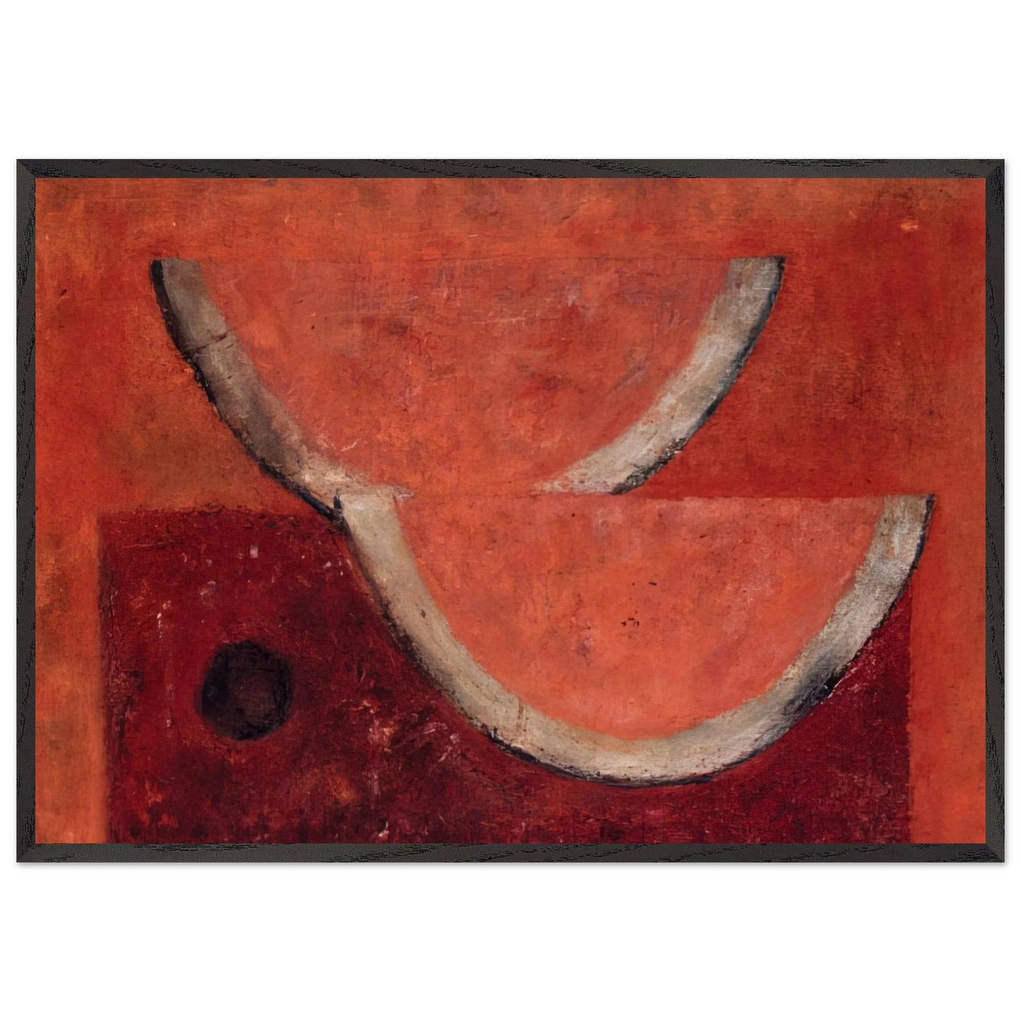 WATERMELONS 1977 - Rufino Tamayo 70x100 cm / 28x40 inches Framed Art Print – Black Wooden Frame