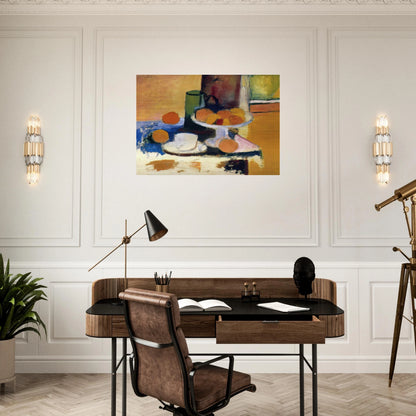 STILL LIFE WITH ORANGES II 1899 - Henri Matisse Brushed Aluminum Print - 70x100 cm / 28x40 inches | Henri Matisse Aluminum Print | Henri Matisse Prints