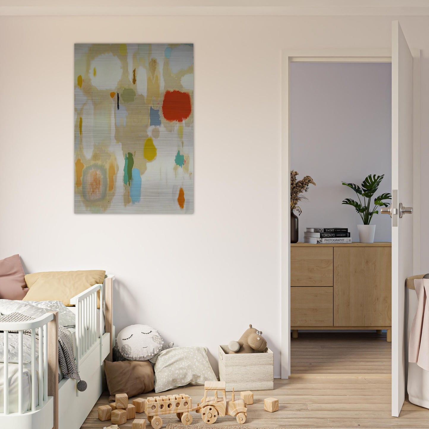 Contemplations on Geraniums - 1952 - John Ferren Brushed Aluminum Print - 70x100 cm / 28x40 inches | John Ferren Aluminum Print | John Ferren Prints
