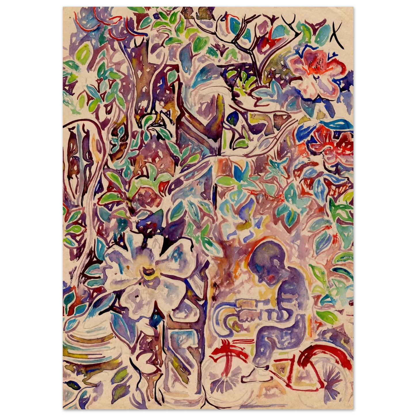 Walter Inglis Anderson - Walter Anderson Wall art - A1 (59.4 x 84.1  cm) - Fine Art Poster-canvas - -