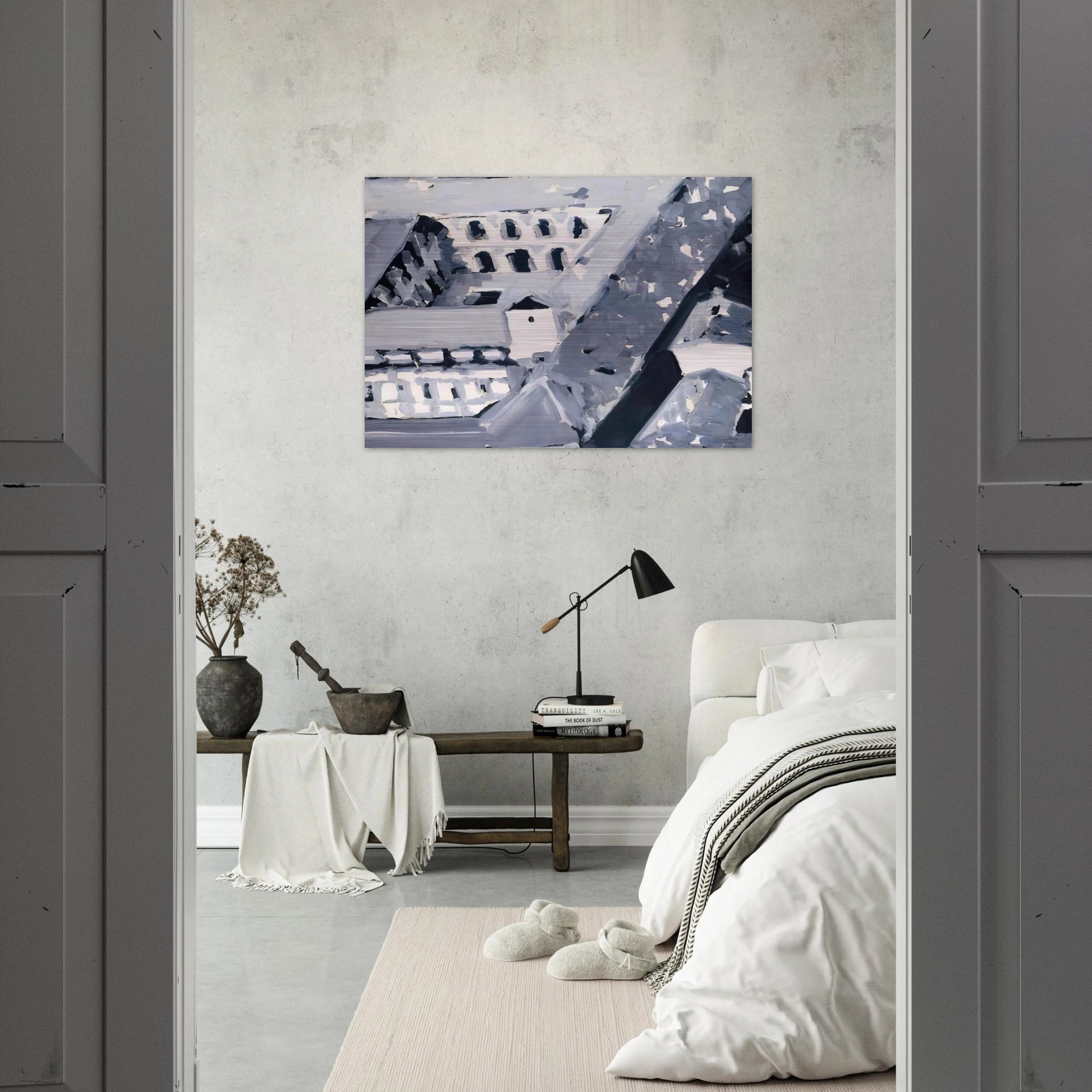 TOWNSCAPE M5 1968 - Gerhard Richter Brushed Aluminum Print - 70x100 cm / 28x40 inches | Gerhard Richter Aluminum Print | Gerhard Richter Prints