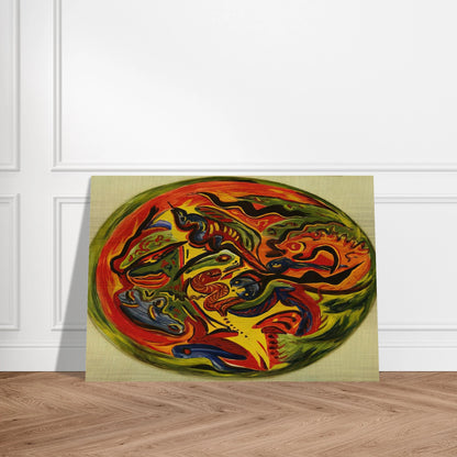 CIRCLE 1941 - Jackson Pollock Brushed Aluminum Print - 70x100 cm / 28x40 inches | Jackson Pollock Aluminum Print | Jackson Pollock Prints