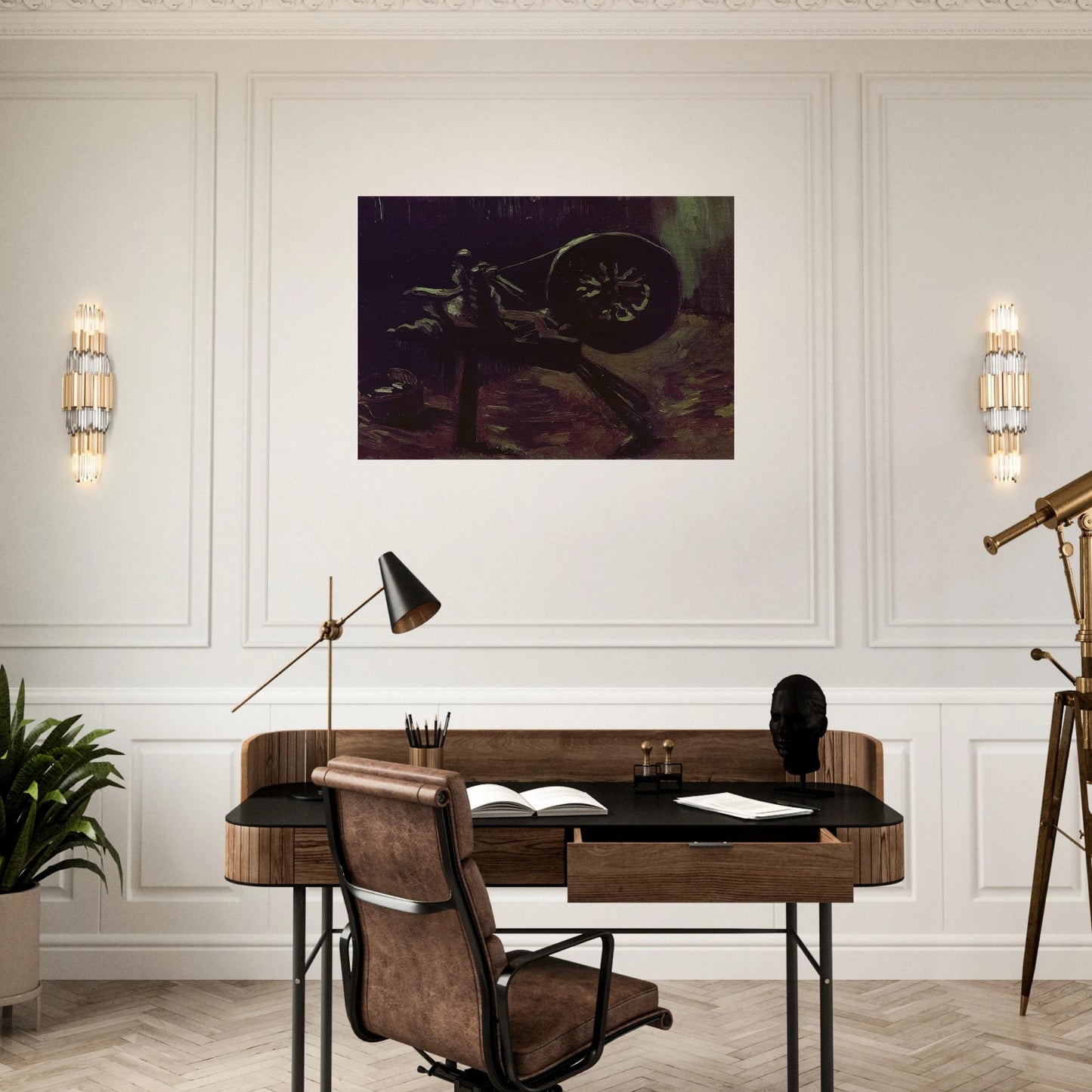 Bobbin Winder - Vincent van Gogh Brushed Aluminum Print - 70x100 cm / 28x40 inches | Vincent van Gogh Aluminum Print | Vincent van Gogh Prints