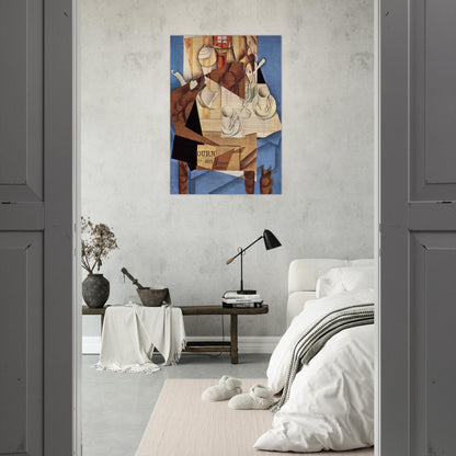 BREAKFAST 1914 - Juan Gris Brushed Aluminum Print - 70x100 cm / 28x40 inches | Juan Gris Aluminum Print | Juan Gris Prints