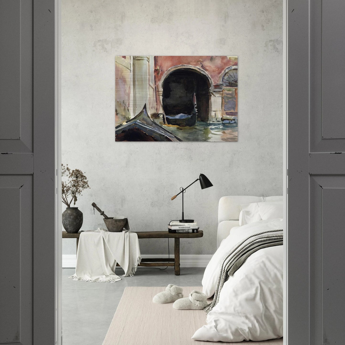 Venetian Canal - John Singer Sargent Brushed Aluminum Print - 70x100 cm / 28x40 inches | John Singer Sargent Aluminum Print | John Singer Sargent Prints