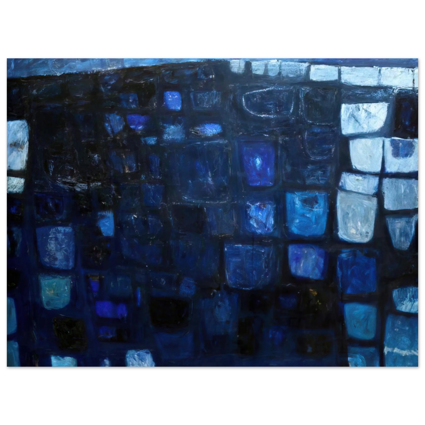 William Scott - Blue Abstract - 1959  75x100 cm / 30x40inches Fine Art Poster