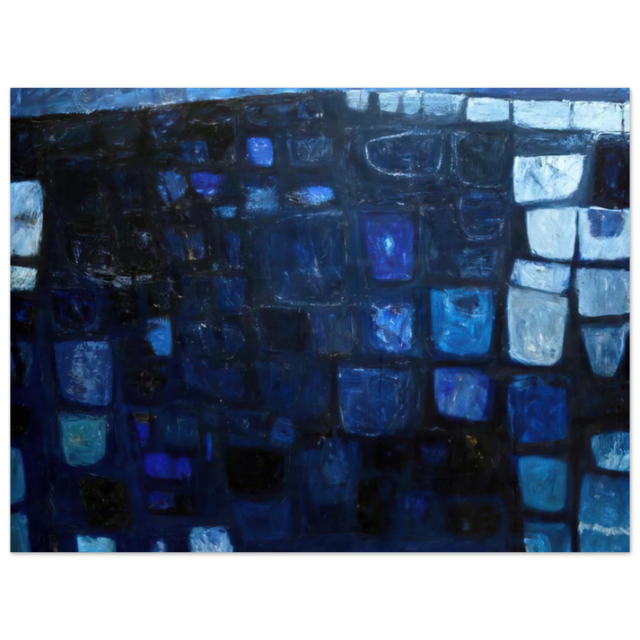 William Scott - Blue Abstract - 1959  75x100 cm / 30x40inches Fine Art Poster