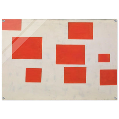 Komposition mit 8 roten Rechtecken Composition with 8 Red Rectangles - 1964 - Blinky Palermo Acrylic Print - 70x100 cm / 28x40″ inches