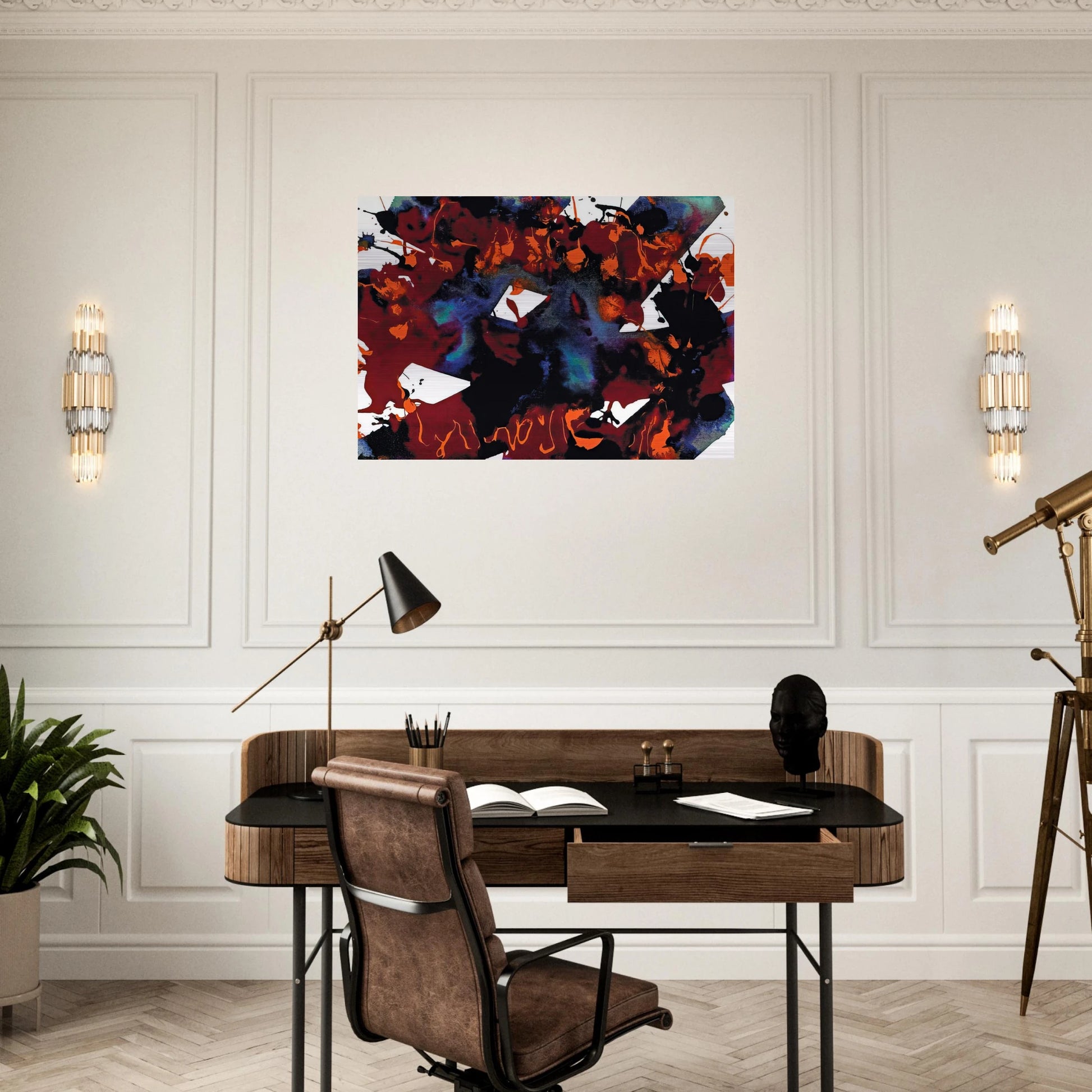 Untitled  SFP94-149  SFF 1819  - Sam Francis Brushed Aluminum Print - 70x100 cm / 28x40 inches | Sam Francis Aluminum Print | Sam Francis Prints