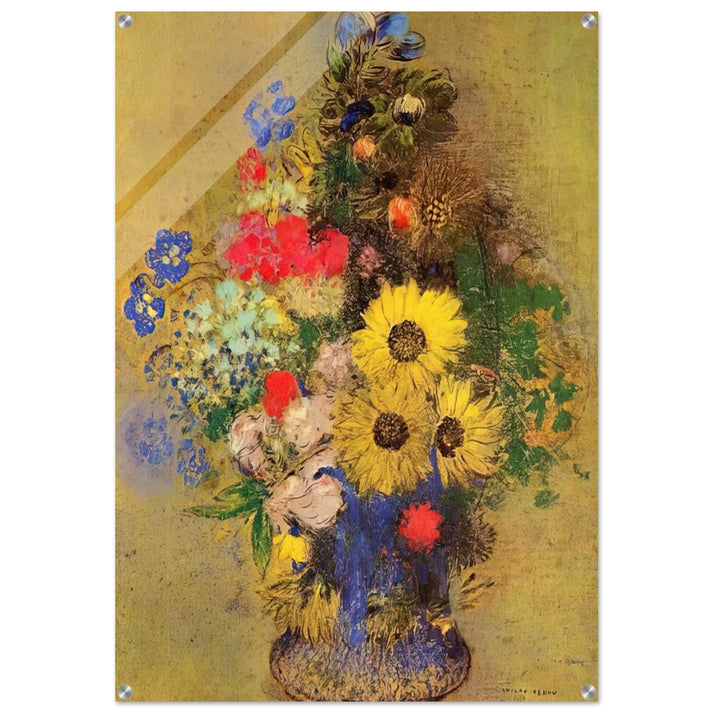 VASE OF FLOWERS 12 - Odilon Redon Acrylic Print - 70x100 cm / 28x40″ inches | Odilon Redon Wall Art | Odilon Redon Prints