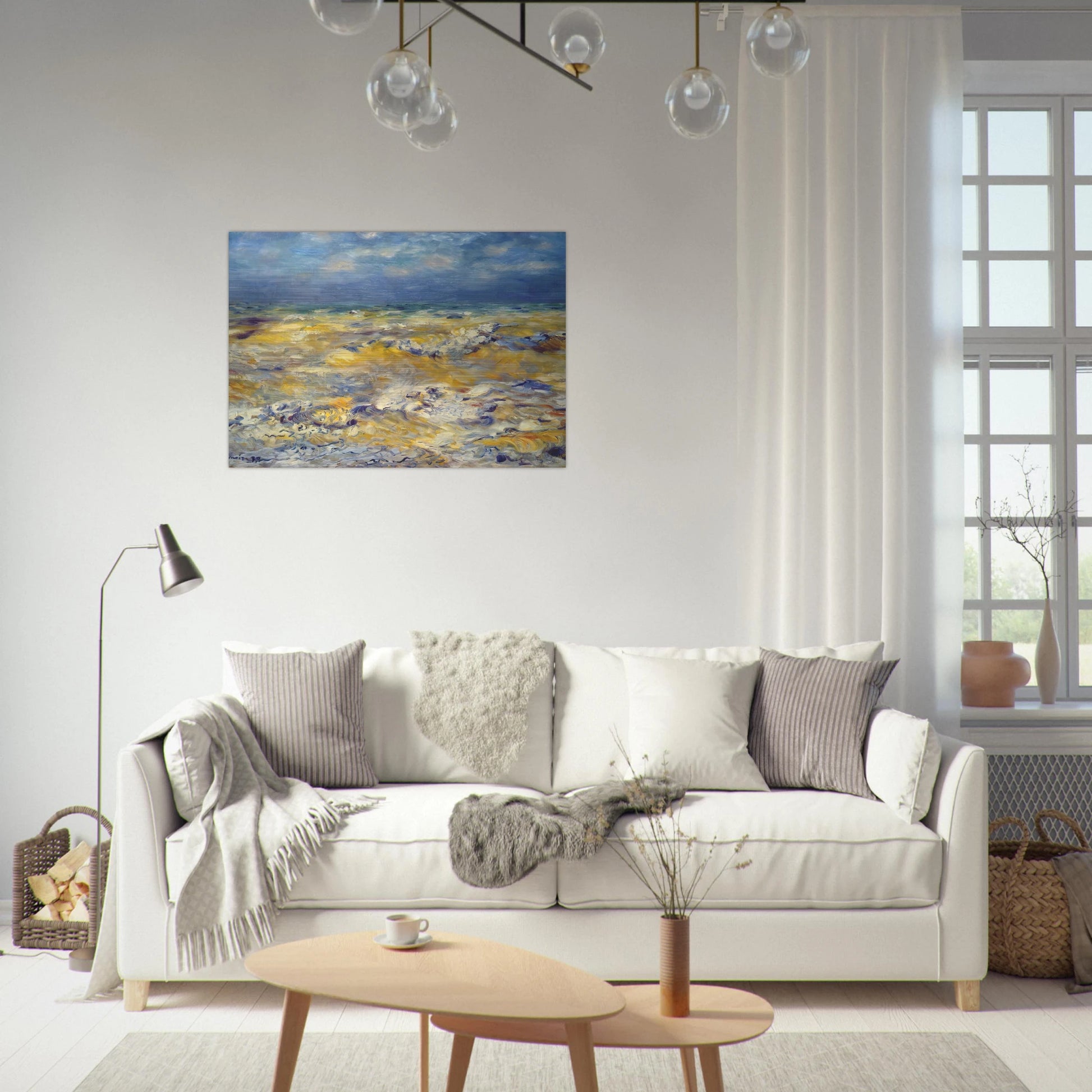 Seascape near berneval - Pierre-Auguste Renoir Brushed Aluminum Print - 70x100 cm / 28x40 inches | Pierre-Auguste Renoir Aluminum Print | Pierre-Auguste Renoir Prints